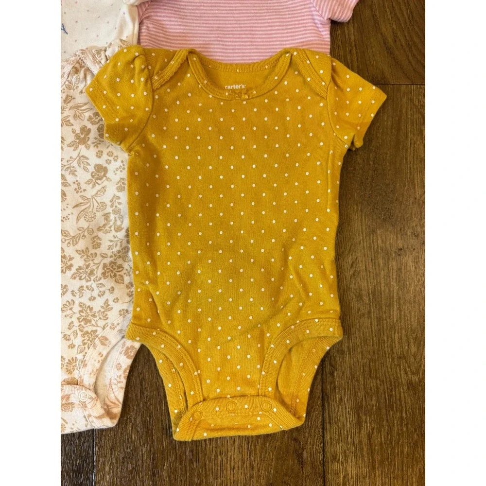 Carters Baby Girl 3 Months Shirts Bodysuits Clothes Short Sleeve Tees Bundle Lot